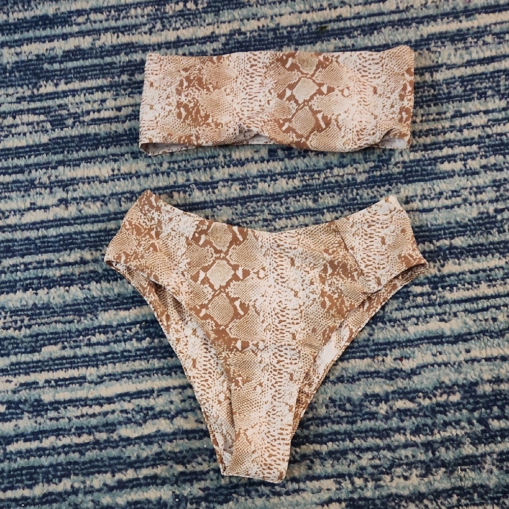 Snake Print Bikini Set